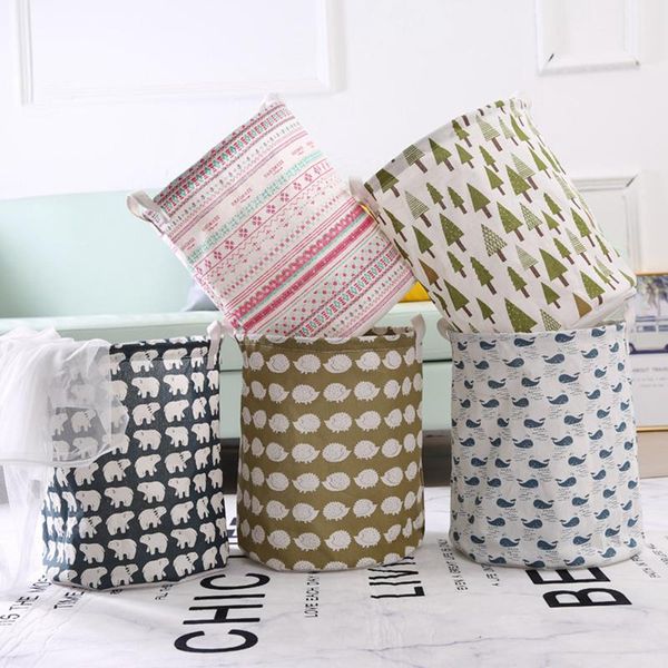 

laundry storage & organization zerolife cloth cartoon animal pattern foldable basket household dirty 43x38cm kid's toy large bag