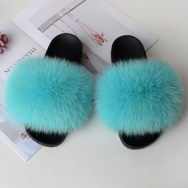 

slippers nouc summer fur 2021 women flats shoes non-slip indoor comfortable sandals outdoor women's slides big size 36-45, Black