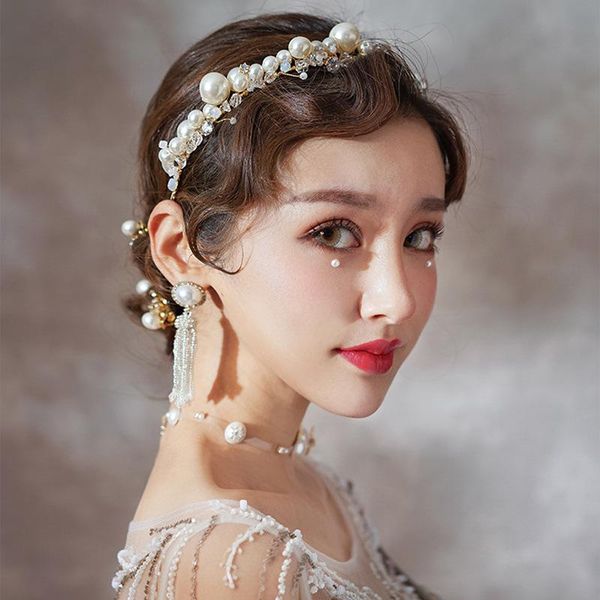 

hair clips & barrettes super beautiful crystal flower branch light luxury headdress bride accessories wedding headband, Golden;silver