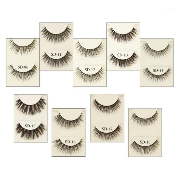 

3 pairs mink eyelashes natural false lashes wispy 3d makeup eyelash extension cilios1