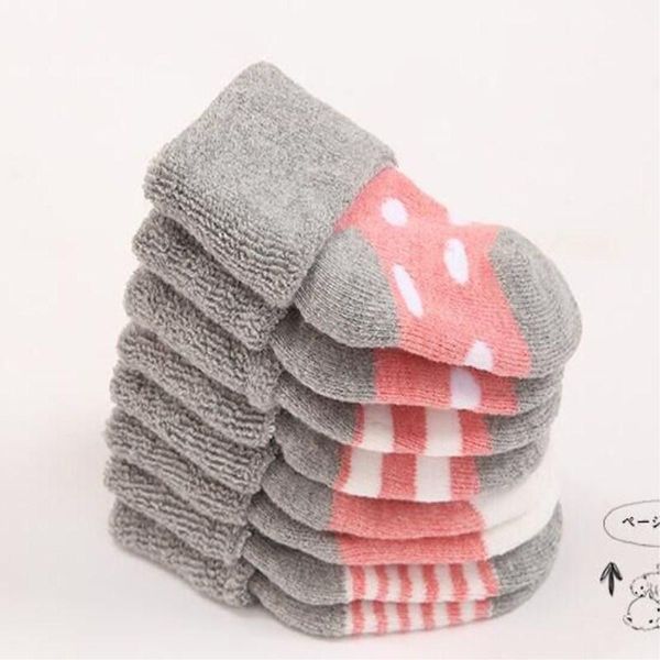 

socks 4pair/lot winter baby boy& girl toddler's infants 0-2years, Pink;yellow