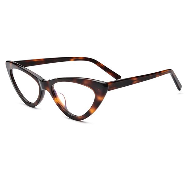 

2021 uv400 clear lens cat women eyeglasses brown/black/white frame, Silver