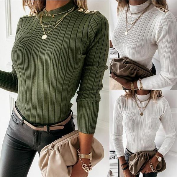 

women's sweaters autumn winter knitwear half high collar pullover long-sleeved knitted shirts self-cultivation bottoming shirt chest pi, White;black