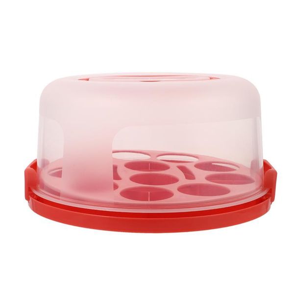 

other bakeware 1pc thicken cake container transparent carrier portable packing box baking packaging with bracket