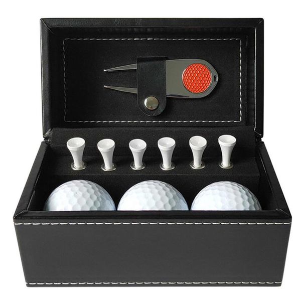 

golf balls unique ball set pu leather tool with storage box 3 6 tees divot repair for sport outdoor gift