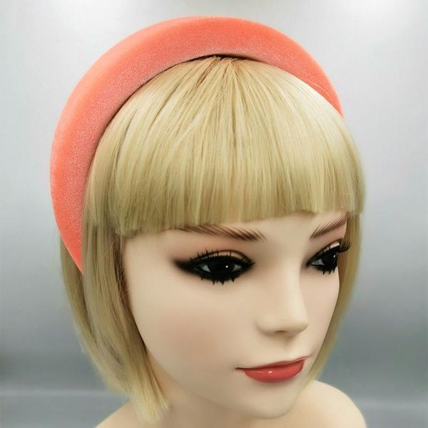 

other simple fashion velvet pink green colorful leopard print headbands baroque padded headband thick women party crown headwear, Golden;white