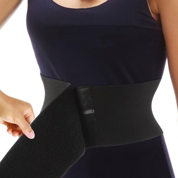 

waist support snatch me up bandage wrap trainer shapewear sweat sauna trimmer belt slimming tummy weight loss body shaper, Black;gray