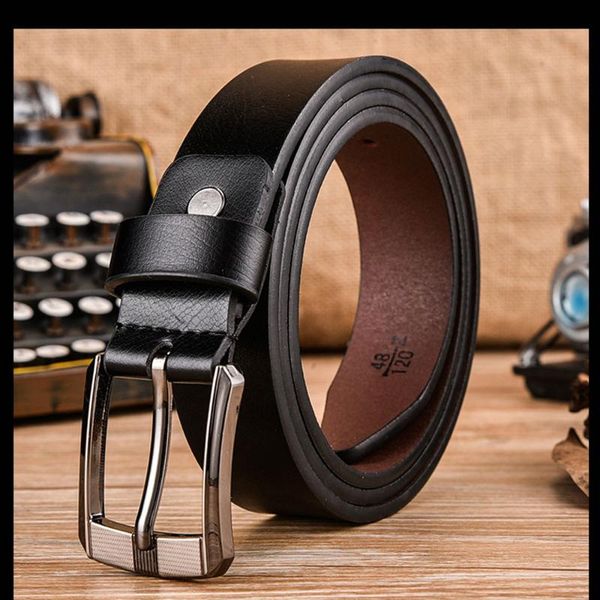 

belts women brief leather belt strap pure color men cowskin fashion male jeans for ceinture cintura 2021, Black;brown