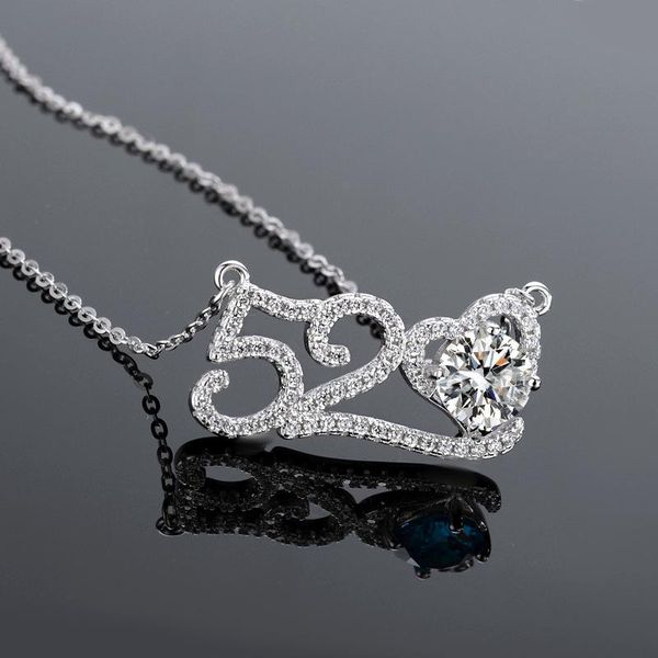 

pendant necklaces ladies sterling silver s925 necklace mosangshi diamond ring refers to 520 one valentine's day gifts wholesale bulk