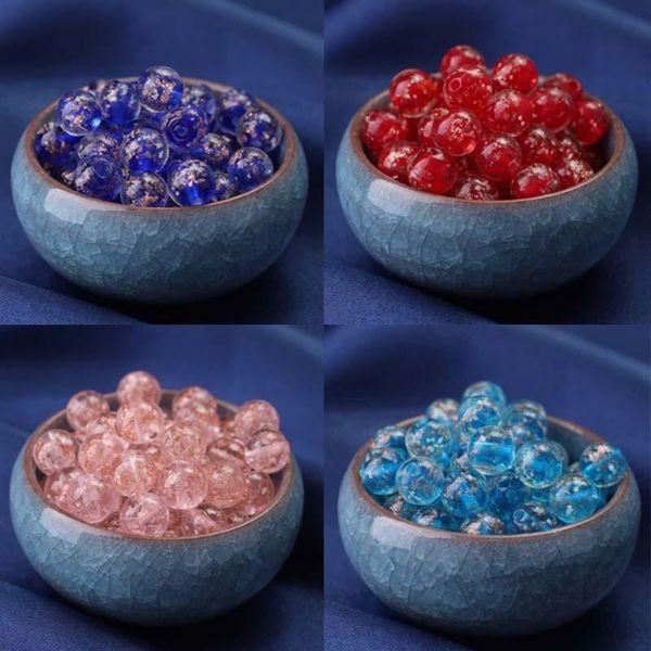 

other 5pcs luminous glazed bead handmade material jewelry accessories diy for necklace bracelet fantasy starry sky loose