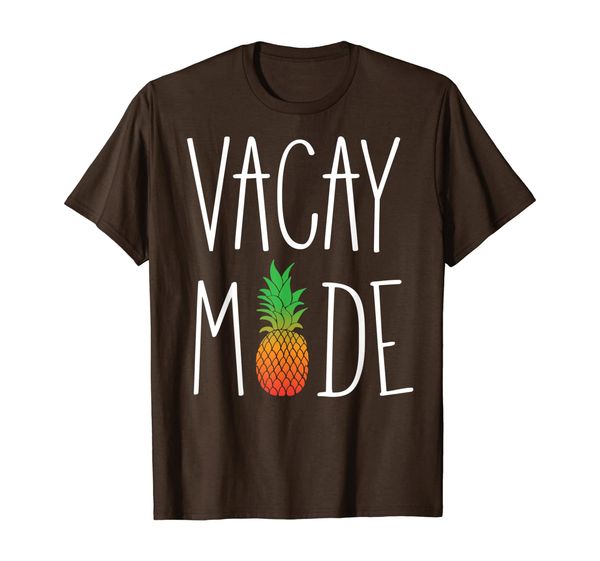 

vacay mode shirt pineapple graphic tee, White;black