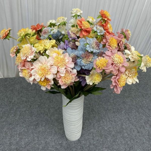 

decorative flowers & wreaths artificial iris ensata wedding home autumn decoration big bouquet luxury fake flower arrangement b