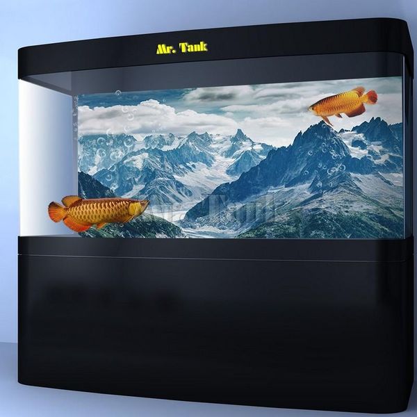 

decorations mr.tank hd aquarium background poster snow mountain view reptile snake house fish tank decorative backdrop