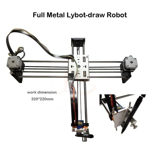 

power tool sets assembled full metal ly lybot-draw engraving machine drawing robot for and writing work dimension 320*220mm