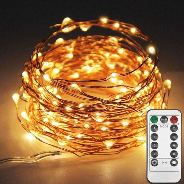 

strings 10m 5m 8 modes led string lights usb powered 100 50leds with remote control for wedding party home christmas decoration