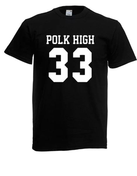 

mens t-shirt  polk high i al bundy i 33 i no maam  size up to 5xl, White;black