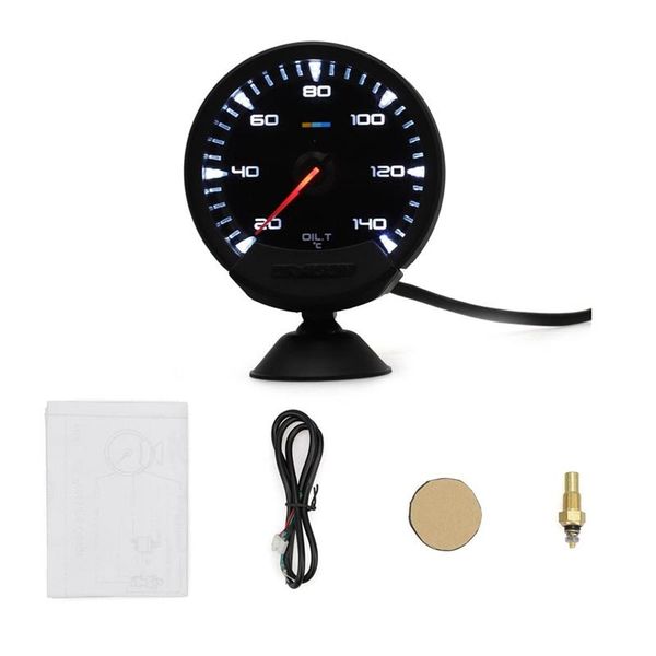 

60mm 12v led pointer type car modified oil temperature meter with sensor towel