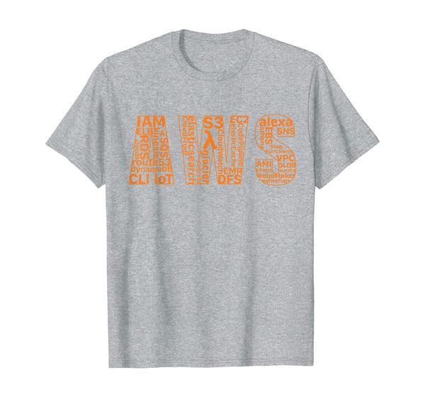 

aws microservices services t-shirt, White;black
