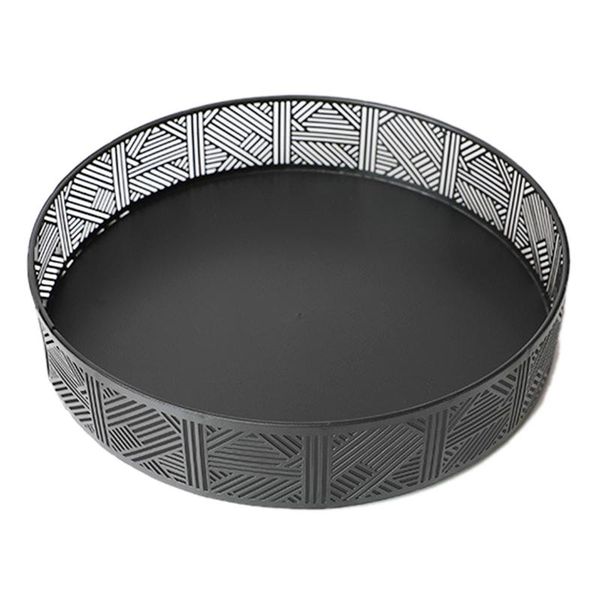 

kitchen storage & organization antique metal tray round iron home black wrought