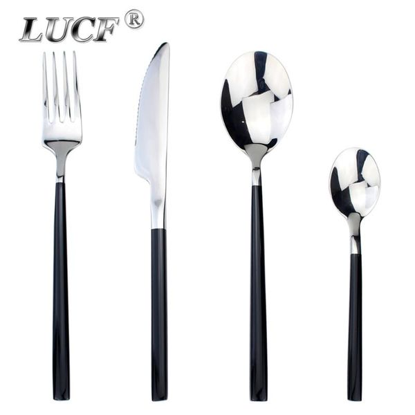 

dinnerware sets lucf style mirror stainless steel western cutlery tableware delicate silverware for home restaurant