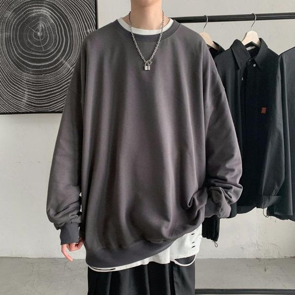 

men's casual shirts 2021 hoodies sweatshirt mens black white hip hop punk pullover streetwear fashion clothes oversized korean harajuku, White;black
