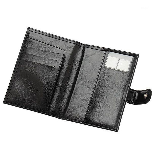 

card holders russian guohui 2021 pu leather buckle travel passport holder someone protective cover wallet storage bag1, Brown;gray