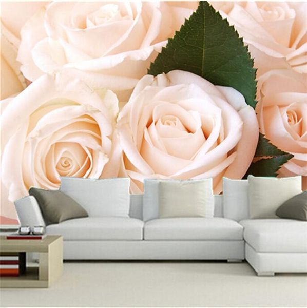 

wallpapers custom 3d murals,beautiful romantic white rose closeup papel de parede,living room sofa tv bedroom background wallpaper