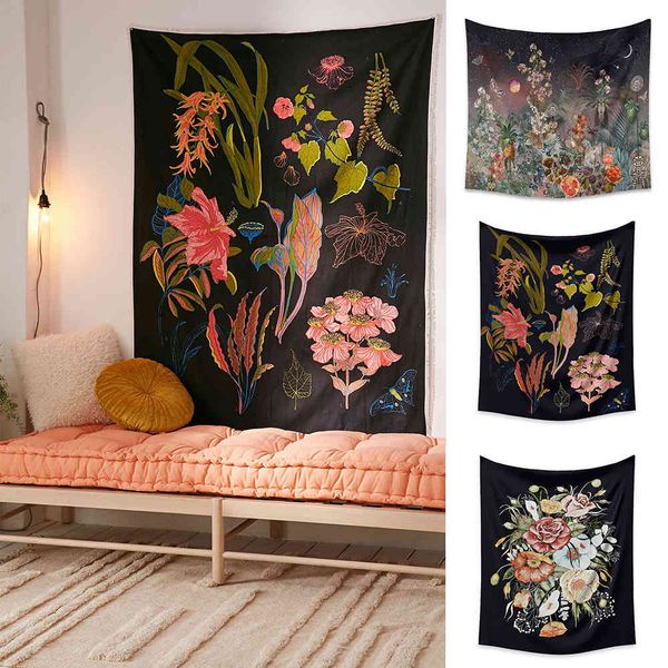 

painting flower series tapestry bedroom wall decoration background