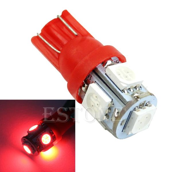 

car headlights t10 5-led smd 194 168 w5w red xenon light wedge bulb tail lamp