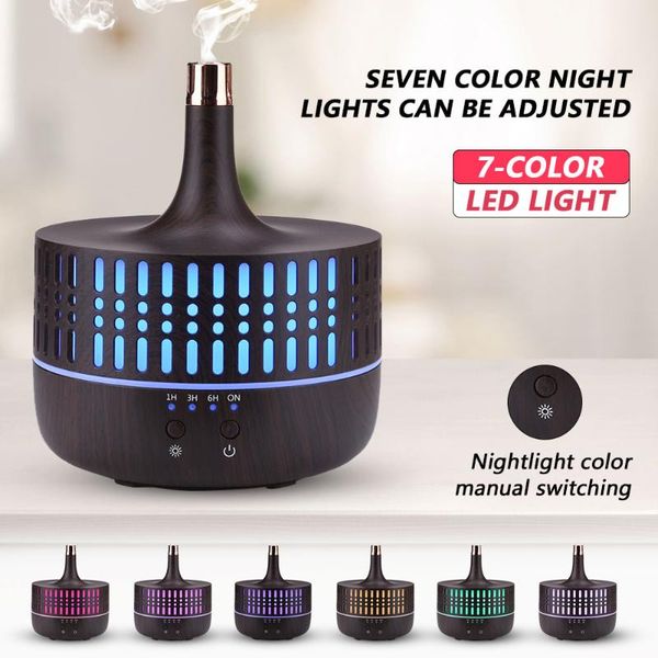 

fragrance lamps led light electric humidifier aroma air diffuser wood grain ultrasonic essential oil mist maker home