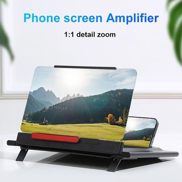 

cell phone mounts & holders foldable multi-purpose 3d desk handphone video compact screen magnifier high definition for office