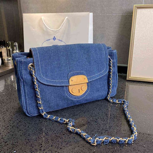 

evening bags designer bag crossbody luxury mini waist denim backpack women's genuine leather gold chain fashion brand pochette wholesal