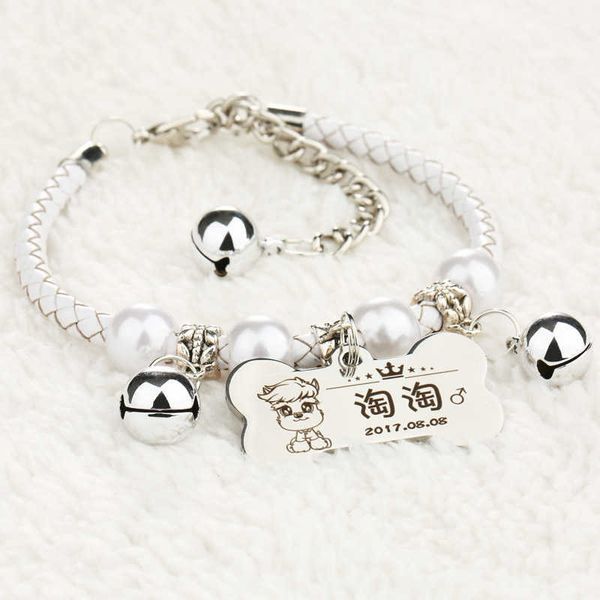 

factory laser id lettering dog necklace bell jewelry collar cat tag pet
