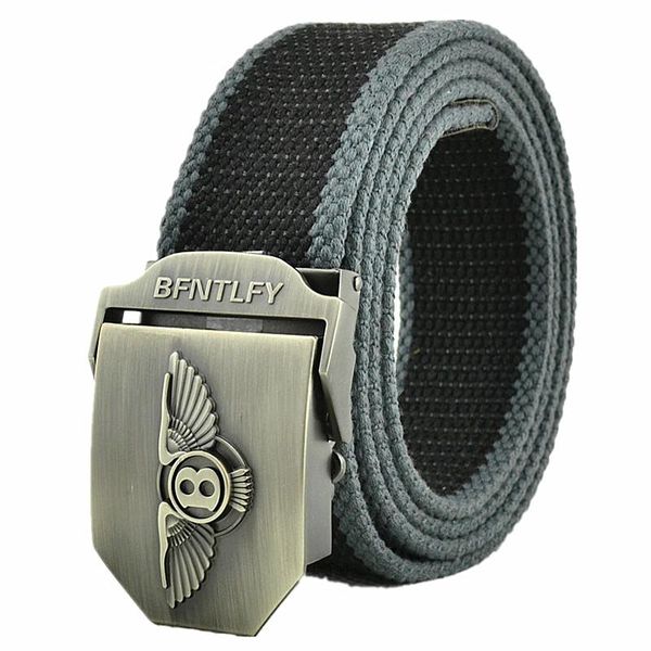 

belts men's canvas belt alloy buckle headband width 3.8cm fashion leisure youth braided, Black;brown