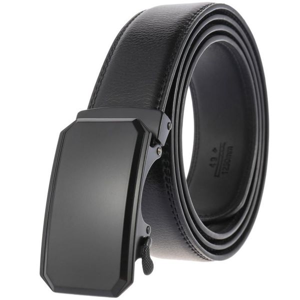 

luxury brands gifts for men leather metal automatic buckle belt fashion ly136-22057-5 belts, Black;brown