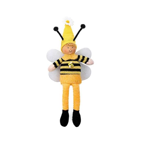

decorative objects & figurines 2021 squishpillow honey bee doll knitted long-leg wool shape ornaments festival decoration easter peluches 2