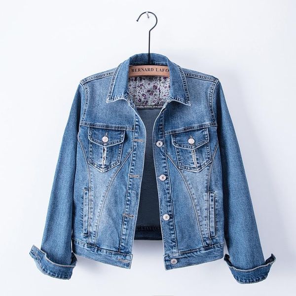 

women's jackets slim ins denim jacket women short long-sleeved korean version of the thin harajuku all-match tide, Black;brown