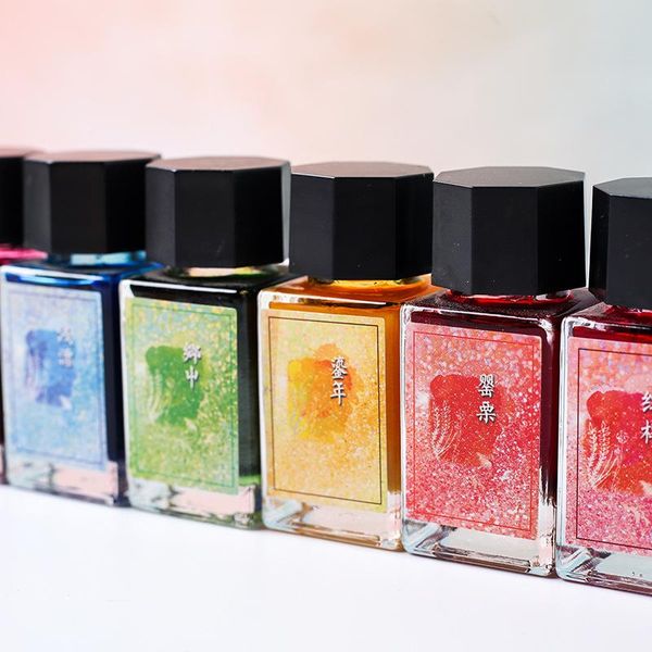

18mlx6/12colors colorful ink for writing painting / dip pen glass bottle/art supplies fountain pens