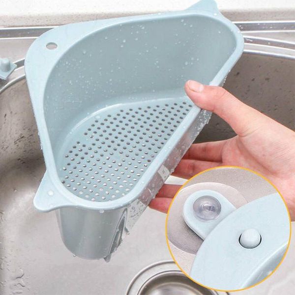 

hanging baskets drain garbage basket pool triangle kitchen sink peel sponge vegetable box rag storage suction cup