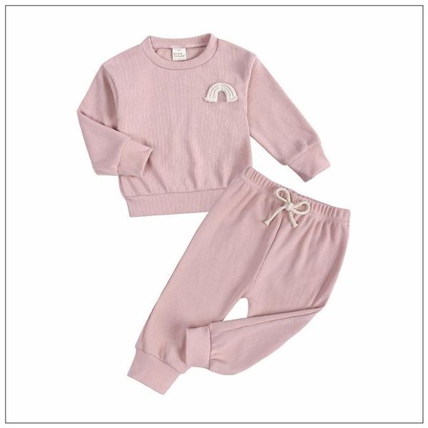 

pullover infant baby clothes set 100% cotton kids boy girls clothing long sleeve t-shirt+pants 2pcs girl, Blue