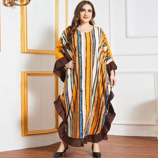 

2021 ramadan eid plus size abaya dubai turkey islam muslim long maxi dress vestido de mujer kaftan dresses for women robe longue, Red