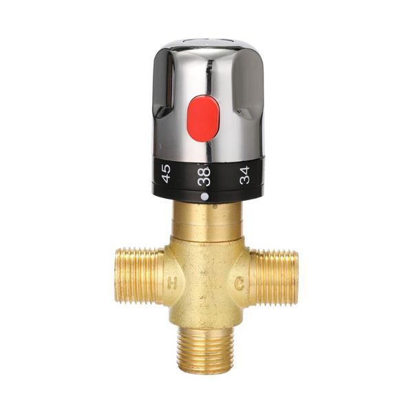 

bathroom brass pipethermostat faucet adjustable thermostatic mixer valve water mixing temperature control for heater shower sets