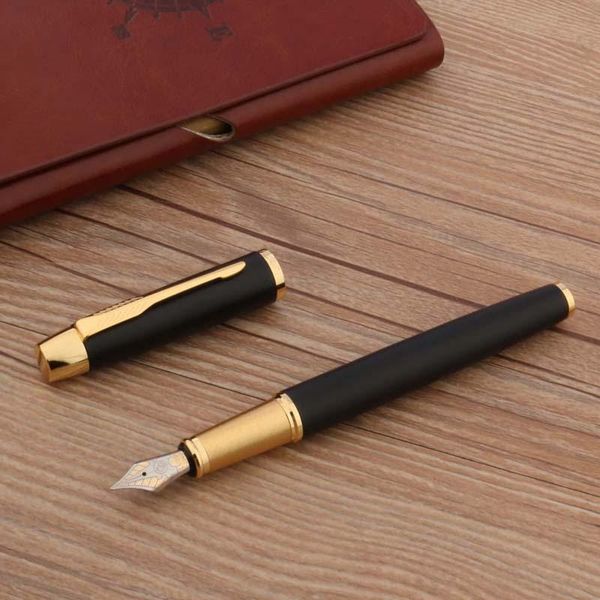 

fountain pens frosted black pen classic golden arrow m nib business office school supplies ink customized logo