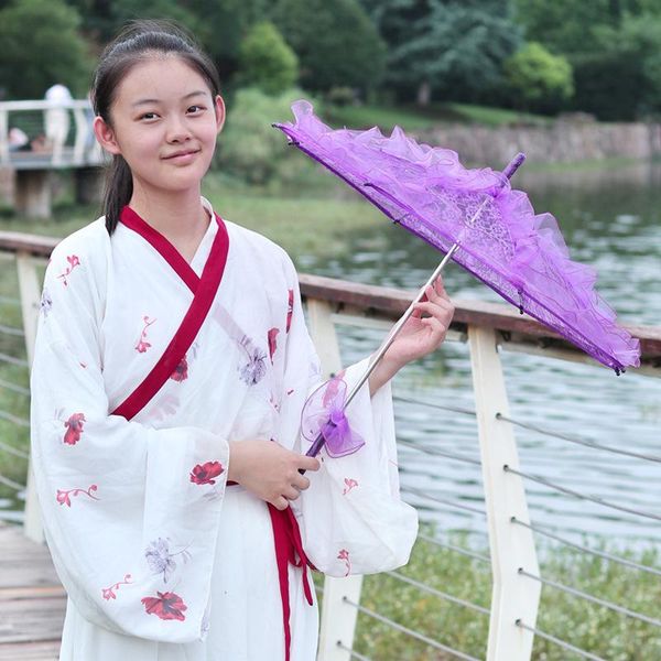 

umbrellas wedding umbrella multicolor lace bride stage dancing props pography temperament sun