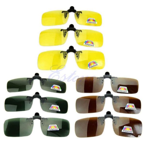 

outdoor eyewear driving glasses polarized day night vision clip-on flip-up lens sunglasses