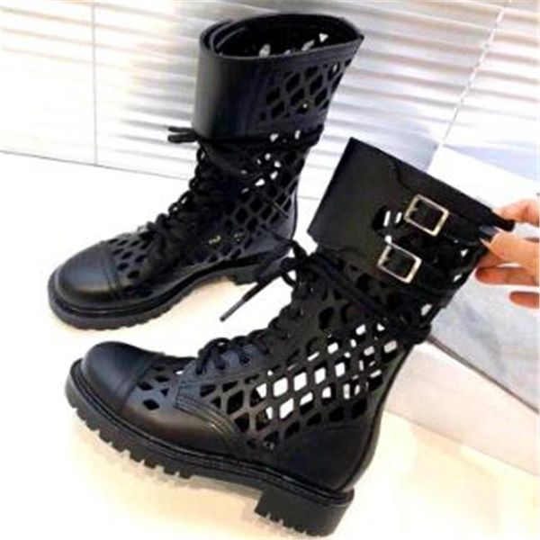 

boots mesh long women fashion ankle shoes autumn winter female outdoor, Black