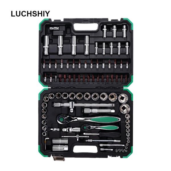 

professional hand tool sets auto set tools combination ratchet wrench socket spanner screwdriver diy bicycle car repair kits