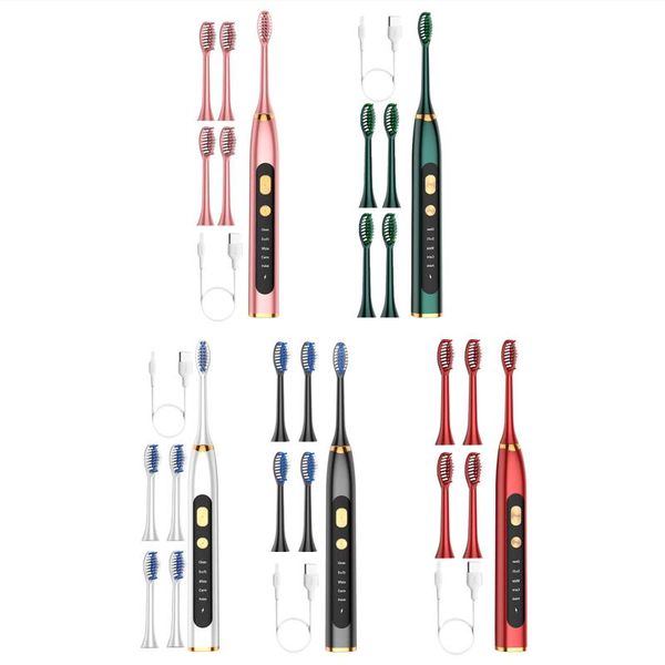 

smart electric toothbrush whitening ,ultrl cleaning with 4 brush heads, for men women kids sonic motor 15 day using time