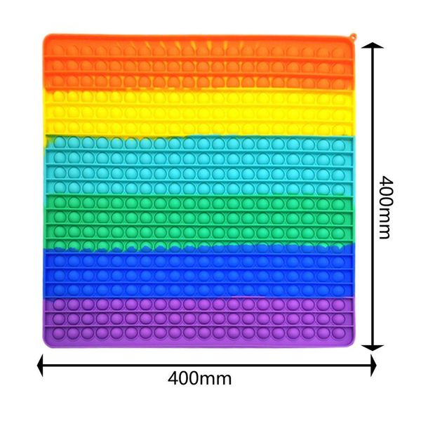 

40cm super size fidget rainbow anti-stress toys bubbles push sensory stress reliever board party favor toy for kid deskgames