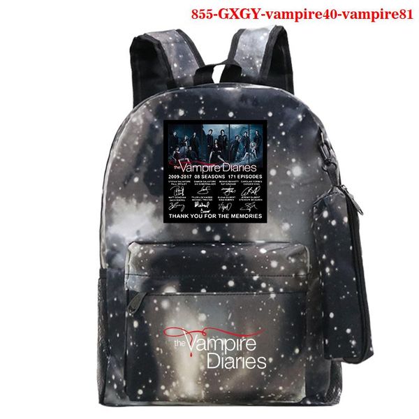 

backpack the vampire diaries girls school bag with pencil case teenager kids purse bookbag knapsack